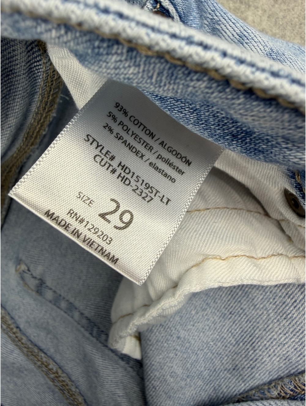 Hidden Los Angeles Distressed Straight Leg Jeans Light Wash Women's 29 - Picture 4 of 7